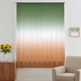 thumbnail image 3 of Sage Green Orange Ombre Sheer Curtains 54 Inches Long, Abstract Modern Gradient Light Filering Curtains, Breathable Simi Curtain Privacy Drapes for Kitchen Bathroom Nursery Small Window Treatment, 3 of 9