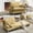 Mustard yellow, variant on Foldable 3-in-1 Convertible Sofa Bed Recliner Sleeper, Mid-Century Modern Design with 3 Pillows, Space-Saving for Bedroom, Study & Guest Room,Beige