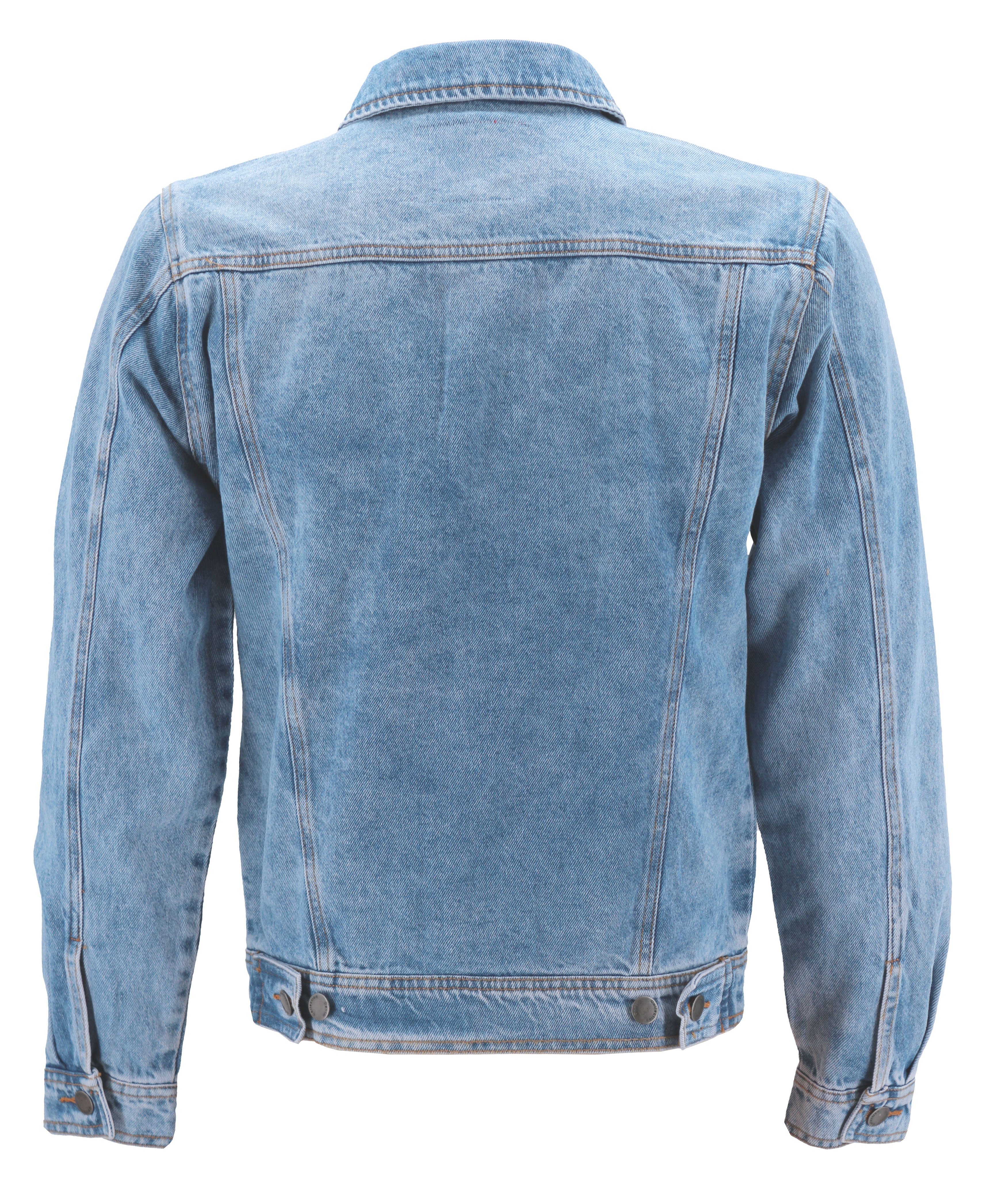 light blue faded denim jacket