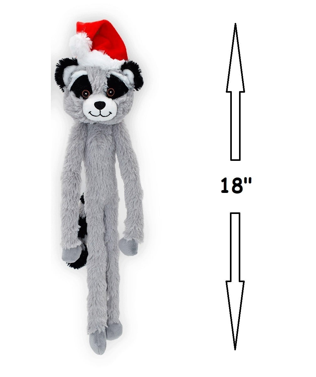Long Dog Toys Super Cute 18 Inch Swinging Interactive Santa Hat Holiday Animals (One Random Toy - Discounted)