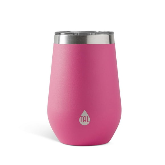 TAL Stainless Steel Wine Tumbler 12oz, Pink, water bottle