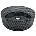 thumbnail image 4 of Scotch 16" Round Decorative Black Vessel Glass Sinks With 36" White Base, 4 of 7