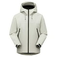 thumbnail image 3 of Plus Size Fashion Rain Jacket For Women Loose Solid Color Matching Layer Windproof Mountaineering Clothing Long Sleeve Hooded Winter White Windbreaker jacket S-3XL, 3 of 6