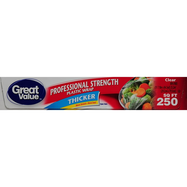 Stretch Tite 250 Square Feet Premium Plastic Food Wrap, 1 roll