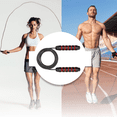 thumbnail image 4 of Cuerdas para saltar para fitness - Cuerda de velocidad con mangos antideslizantes de espuma viscoelástica - adultos y niños-paquete de 2, 4 of 5