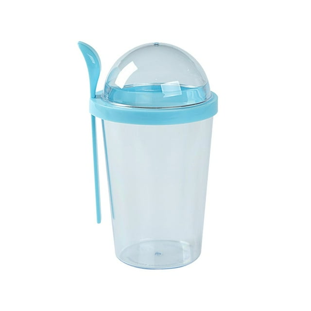 Overnight Oats Containers With Lids Spoons Overnight Oats Jars Breakfast On The Go Cups Take And Go Yogurt Cup With Topping Cereal Cup With Fork For Oatmeal