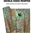thumbnail image 5 of mubwai Rustic Daisy Placemats Set of 4- Green Sunflowers on Vintage Wood Board Linen Place Mat- Farmhouse Wooden Non Slip Heat Resistant Table Mats for Dining Kitchen Cabin Lodge Decor, 5 of 8