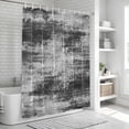 thumbnail image 6 of Vintage Abstract Bathroom Shower Curtains with 12 Hooks Polyester Waterproof Shower Curtain for Stalls and Bathtubs Minimalist Texture Art Black Gray Decorative Bathroom Privacy Curtain 72x72 Inches, 6 of 9