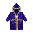 thumbnail image 4 of Doomiva Robe de Boxe pour Garçons Enfants Art Martial Muay Thai Uniforme Manches Longues Kick Boxe Robe à Capuche Tenues Violet 12, 4 of 7