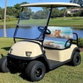 thumbnail image 4 of Pzuqiu Beach Themed Starfish Golf Cart Seat Cover Set - Breathable Stretchable Polyester Protector - Fits Most 2-Seater Carts, Perfect for Golf Course & Outdoor Use, 4 of 9