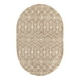 thumbnail image 6 of Unique Loom Moroccan Trellis Shag Collection Area Rug - Meknes (5' 3" x 8' Oval Light Brown/Ivory), 6 of 6