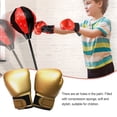 thumbnail image 4 of Guantes de boxeo para niños Yuarrent de Cuero para entrenamiento y sparring color Oro, 4 of 6