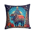 thumbnail image 2 of Buffalo Christmas Fabric Decorative Pillow 14 in x 14 in, 2 of 3
