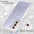 thumbnail image 6 of Compatible Glitter Case for Samsung Galaxy S22 Case Women,Sparkly Shockproof Full Body Bling Protective Cover S22 Black Translucent Case for Galaxy S22 Case Samsung S22 Phone Case Cute Girls, 6 of 7