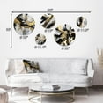 thumbnail image 4 of Designart "New Gold Balance I" Abstract Painting Metal Wall Art Set of 5 Piece, 4 of 5