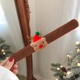 thumbnail image 5 of Christmas Plush Wristband with Ring – 9.6 in Soft Fabric Bracelet Featuring Santa, Reindeer & Tree Designs for Kids Party Gifts & Holiday Outfits, 5 of 5