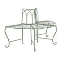 thumbnail image 5 of SAFAVIEH Abia Outdoor Wrought Iron Semi Tree Bench, Antique Green, 5 of 12