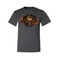 thumbnail image 2 of Wild Bobby, Gothic Skull and Dragon, Pop Culture, Men Graphic Tees, Heather Black, 3XL, 2 of 3