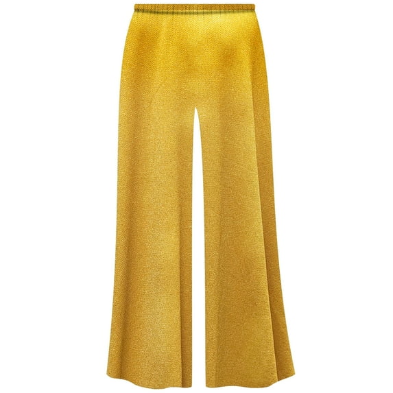 Plus size 0x Saffron Glow Slinky Palazzo Capri Pants