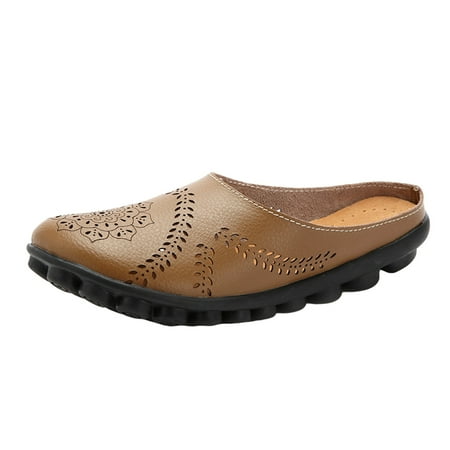 

Sentuca Women s Shoes Solid Retro Hollow Out Carved Flat Heel Fashion Comfortable Casual Sandals Slippers