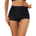 thumbnail image 1 of INSPIRAR CHIC Bragas de encaje de talle alto para mujer, moldeador de cuerpo, levantador de glúteos, control de abdomen, color negro, 1 of 4