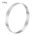 thumbnail image 3 of 2uds Inoxidable Acero Pastel Anillos para Hornear, Perforado Pastel Mousse Anillo Cocina Hornear Calor Resistente 5.9 Diámetro, 0.8 Altura, para Pastel Postre, Plata, 3 of 5