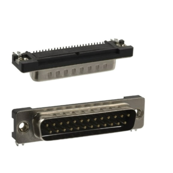 Pack of 2 190-025-163R001 Connector 25 Position D-Sub Plug, Male Pins Connector