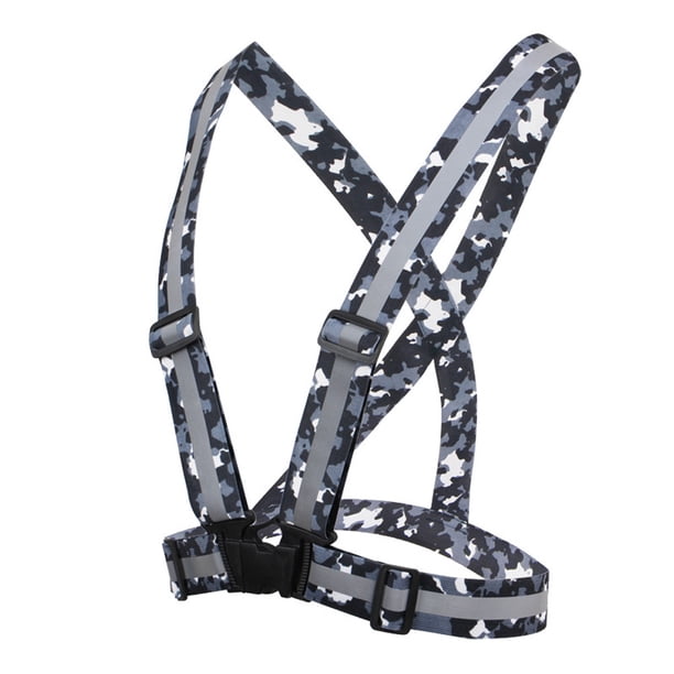 Likrtyny Chaleco Reflectante Chaleco Seguridad para Nocturno Andar en Bicicleta Y Correr (camuflaje)