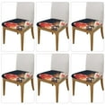 thumbnail image 2 of KLL Casino Poker Chips Pattern Seat Covers for Dining Room Chairs,Washable Chair Seat Chair Covers Seat Protector-Six Piece, 2 of 7