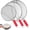 9.8"+11.4"+13"- Red, variant on Xlhshop Set of 3 Stainless Steel Splatter Screens, Ultra Fine Mesh Guards for Frying Pans