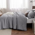 thumbnail image 2 of Juego de edredón Bedsure Super King de 305 x 305 cm, color gris oscuro, 2 of 9