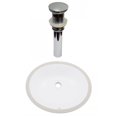 thumbnail image 1 of American Imaginations 16.5-in. W CUPC Oval Bathroom Undermount Sink Set In White - Chrome Hardware - Overflow Drain Incl. AI-31776, 1 of 7