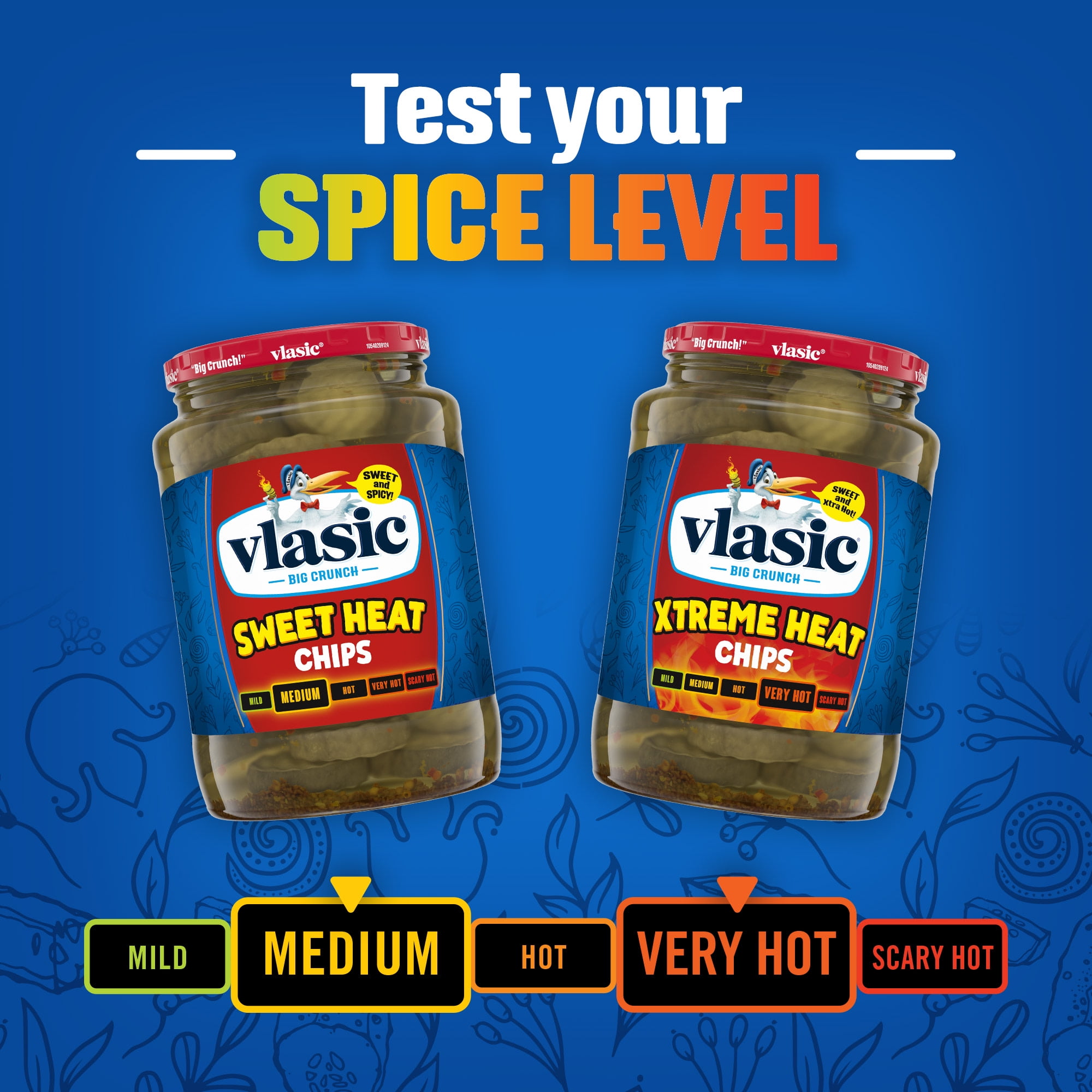 (3 pack) Vlasic Sweet Heat Medium Spice Pickle Chips, 24 fl. oz.
