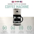 thumbnail image 3 of HADEN Coffee Machine, 12 Cup Programmable Drip Coffee Maker with Auto Shut-Off Function and Reusable Washable Water Filter, Putty & Chrome, 3 of 5