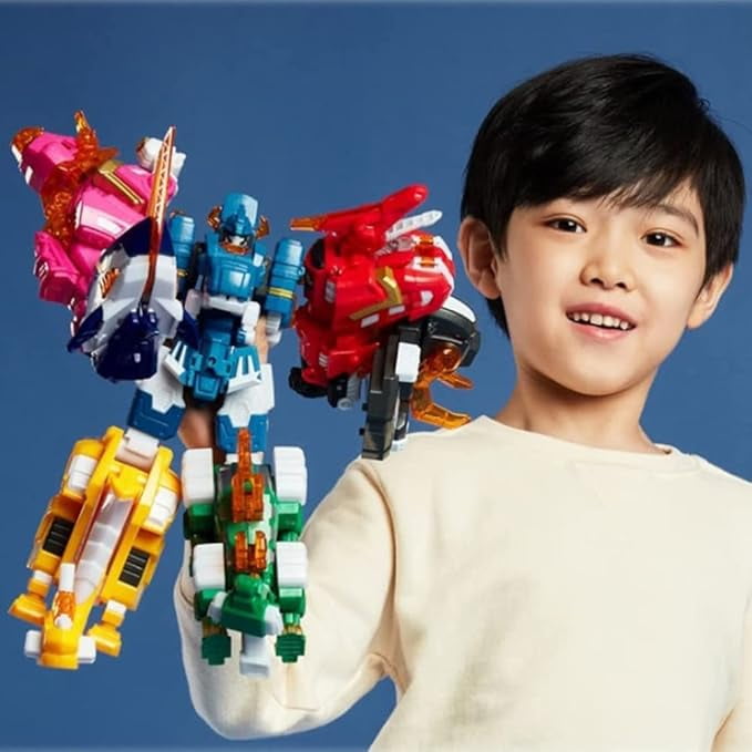 Miniforce Super Dino 7 Dinosaurs Transformed into one Robot Toy  18.3 x 4.9 x 16.1(in)