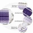 thumbnail image 6 of Purple Ombre Stripe Waterproof Fabric Shower Curtain,Farmhouse Striped Gradient Waterproof Fabric Shower Curtain for Bathroom Curtains Bathtubs Hotel Shower Curtains with 12 Hooks Small 36x72in, 6 of 8