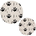 thumbnail image 7 of SKYSONIC Paws Scratches Silhouettes Pot Holders Trivets, 2 Pcs Heat Resistant Trivets,White Black Cotton Thread Weave Mats for Hot Pads Pans Pot Bowl Teapot for Kitchen Decor, 7 of 7