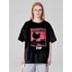 thumbnail image 1 of Cartoon Print T-Shirt, Casual Short Sleeve Top For Spring & Summer, Women's Clothing Tee For Adult, Men, Women, Teen, Teenager, Adolescent, Youth, 1 of 4