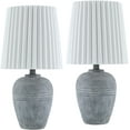 thumbnail image 5 of Livabliss Kakisa Traditional Accent Table Lamp, 19-inch, Gray with White Shade (Set of 2), 5 of 5