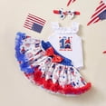 thumbnail image 2 of Staki Newborn Infant Baby Girl Clothes 4th of July Romper Shorts Set Floral Summer Outfits Cute Baby Clothes Girl 6M 12M 24M,1-3 Months, 2 of 5
