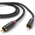 thumbnail image 3 of Subwoofer Cable (6 Feet), FosPower RCA to RCA Audio Stereo Cable, Male to Male - Dual Shielded Cord | 24K Gold Plated Connector | Corrosion Resistant | Clean Sounding Signal, 3 of 5