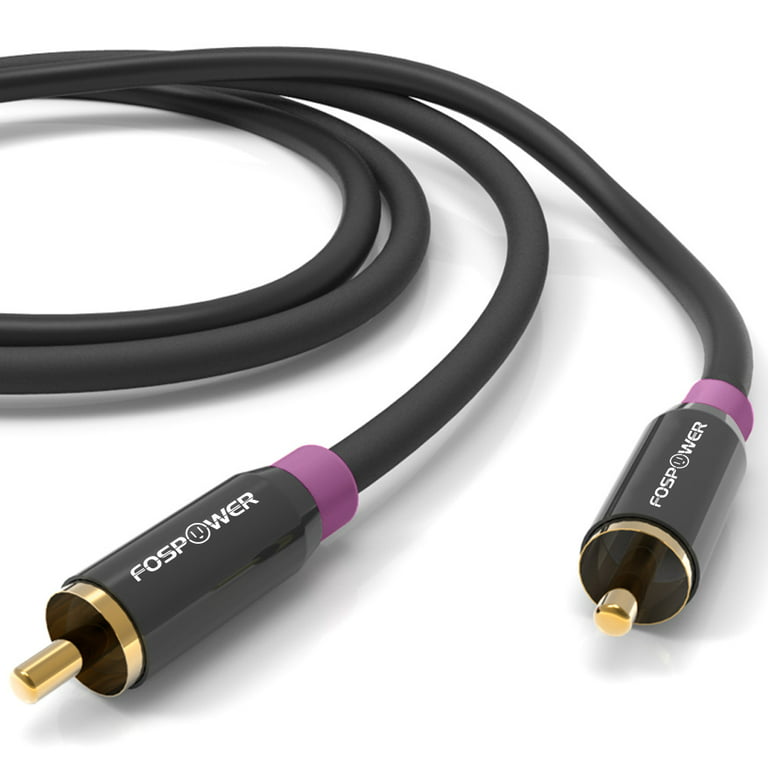 Incubus sekstant Enlighten Subwoofer Cable (10 Feet), FosPower RCA to RCA Audio Stereo Cable, Male to  Male - Dual Shielded Cord | 24K Gold Plated Connector | Corrosion Resistant  | Clean Sounding Signal - Walmart.com