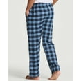 thumbnail image 3 of Real Essentials 3 Pack: Men's Pajama Pants - Knit Cotton Flannel Plaid Lounge Bottoms- Button Fly (Available In Big & Tall), 3 of 7