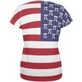 thumbnail image 2 of 4th of July American Pi Flag All Over Womens T Shirt Multi LG, 2 of 2