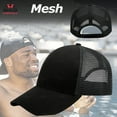thumbnail image 3 of Q&Q ESSENTIALS (M/L/XL) 2 Pack - Black Solid Plain Baseball Cap & Mesh Trucker Hat Blank Basic Hats for Men Women, 3 of 9