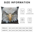 thumbnail image 5 of Orinice Bald Eagle Graphic Decorative Cushion Throw Pillow Cover for Home, Couch, Living Room, Bed, Sofa - Zipper Closure, 1PC 24x24in, 5 of 5