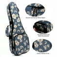 thumbnail image 5 of TOPCHANCES 23'' Ukulele Bag, Ukulele Case 11mm Thicken Padded Bag with Double Zippers & Adjustable Straps for Concert, Soprano, Tenor (23 Inch, Blue & Flower), 5 of 12