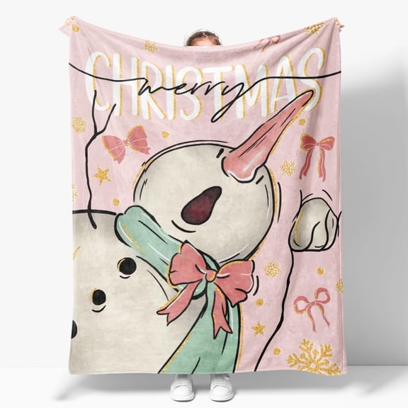 SOFIKAANMU Vintage Snowman Winter Home Decor Throw Blanket, Retro Christmas Snowman Soft Fluffy Blanket, Christmas, Warm Winter Cozy Fuzzy Blanket for Bed Couch Sofa, 50x60 Inches