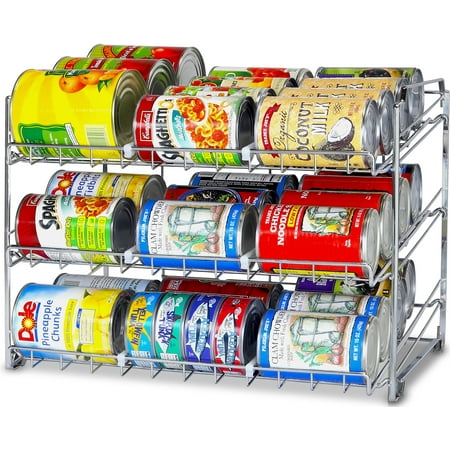 Simplehouseware Stackable Can Rack Organizer  Chrome