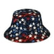 thumbnail image 1 of Balery Red Blue White Stars Sombreros para el sol para hombre y mujer, sombrero de pescador con UPF 50+, 1 of 6